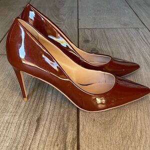 Nordstrom Glossy Brown Heels